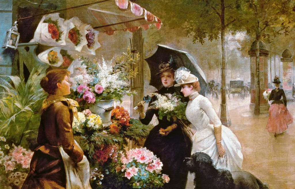 Puesto de flores en París (Flower Stand in Paris)